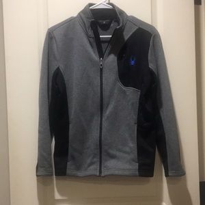 Like New! Spyder boys zip up jacket pockets fleece lined size L (14/16)